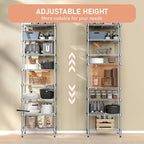 8 Tier 2000 lbs Storage Rack Metal Wire Shelving Unit, Storage Standing Shelf - Image 6