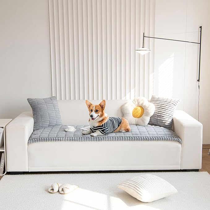 OTOB Couch Covers for Dogs Washable, Non Slip Plush Sofa Cover Kids Pet - Image 7