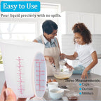 Silicone Measuring Cups, 500ml & 250ml Large Flexible Mixing Cups, 2 Cups Pour - Image 6