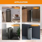 BEAMNOVA 16.5 Gallon Trash Can Black Open Top Outdoor Indoor Commercial - Image 7