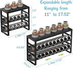 Expandable, Adjustable Spice Rack kitchen Organizer, Metal Pantry Storage - Image 5