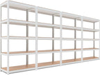HOMEDANT House 5-Tier Laminated Metal Shelving Unit Adjustable Storage Utility by TheBestOrganizingSolution