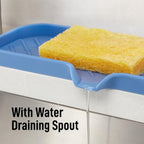 Zulay Kitchen Large Silicone Sponge Holder – Flexible Sink Organizer Tray - Image 8