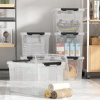 4-Pack 50 Quart Large Clear Storage Box, Plastic Storage Latch Bin - Image 5