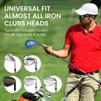 FINGER TEN Premium Synthetic Leather Stylish Iron & Wedge Golf Head Covers - Image 5