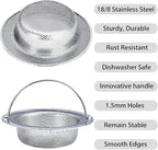 Kitchen Sink Strainer, 4.5" Diameter, Stainless Steel, Rust Free and Dishwasher - Image 3