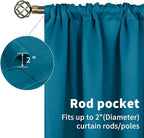 BGment Peacock Blue Blackout Curtains 84 Inch Length - Image 6