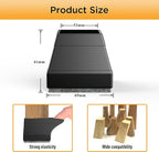 Square Chair Leg Protectors for Hardwood Floors, （Fit: 2.25" -2.75" Black）. - Image 2