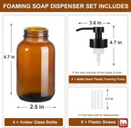 GMISUN Foaming Soap Dispenser, Refillable Hand Soap Foam Dispensers, Modern - Image 7