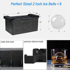 TINANA Ice Sphere Cube Maker, 2 Inch Crystal Clear prepare 8 Large Round Balls - Image 5