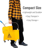 Mind Reader Bucket with Wringer and Mop Set, 22 Qt, Floor Cleaning, 16.25" L x - Image 8