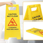 Macarrie 12 Pack Caution Wet Floor Sign Wet Floor Double Sided Cuidado Piso - Image 3