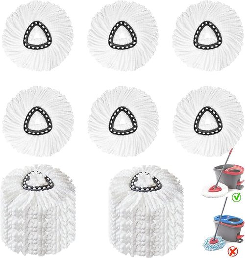 12 Pack Spin Mop Replacement Heads, 100% Microfiber Spin Mop Refill by V-chen