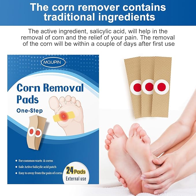 24 Count Corn Removal Pads for Feet and Toe, Corn Feet Remover for Feet Extra - Image 7