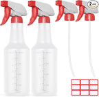 Veco Spray Bottle with Measurements and Adjustable Nozzle, HDPE Plastic Spray by Veco