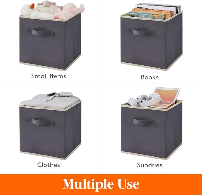 Lifewit 13 Inch Cube Storage Bins, Storage Cubes Foldable Medium Decorative - Image 4