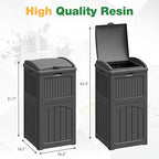 Flamaker 30 Gallon Trash Can, Resin Outdoor Garbage Can - Image 5