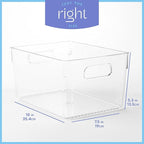 Plastic Food Storage 2 Pack Clear Container Bin - Image 3