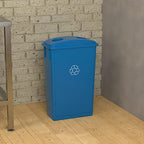 23 Gallon Blue Recycle Slim Jim Trash Can - Image 4