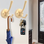 Gold Wall Hooks, 5 Pack Coat Robe Hook Heavy Duty Metal Double Bath Hook Wall - Image 8