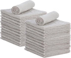 Superio Cotton Terry Washcloths Grey Towels 100% Cotton Cleaning Cloth 16" Rags by Superio