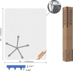 Large Chair Mat for Carpet, Easy Glide Plastic Carpet Floor Protector Mat for - Image 8