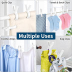 Senbowe 12 Pack Beach Towel Clips, Pool Chair Clips, Heavy Duty Plastic Clothes - Image 7