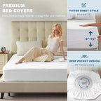 Waterproof Mattress Protector, Twin XL Size Mattress Pad Fitted 6-15" Deep - Image 4