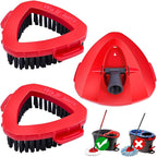 2 Pcs Mop Scrub Brush Head and 1 Mop Base Part Replacement by WaIEJiemiHome
