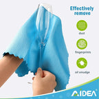 AIDEA Microfiber Glass Cleaning Cloths, Lint Free Quickly Clean Windows - Image 2