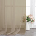 Chyhomenyc Taupe Sheer Curtains 72 Inch Length 2 Panels, Light Filtering Soft - Image 7