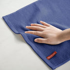 Artoid Mode 100% Cotton Navy Blue Dark Grey Waffle Weave Kitchen Dish Cloths - Image 5