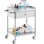 VEVOR Medical Cart, 2-Layer Stainless Steel Cart 220 lbs Weight Capacity - Image 11