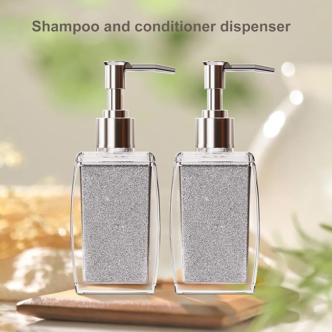 Pink Soap Dispenser with Refillable Plastic Pump - Image 3