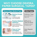 Dimora Soft Paper Surgical Tape 8 Rolls- Hypoallergenic Medical Tape - Image 7