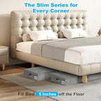 Under Bed Storage Container Bins 2 Pack, 5 Inch Thin Low Profile Underbed - Image 3