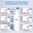 Automatic Foaming Soap Dispenser, 6 Level Adjustable Foam, Wall Mount Soap - Image 3