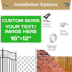 custom metal sign, Aluminum Weatherproof Metal Sign Multiple Sizes Custom - Image 5