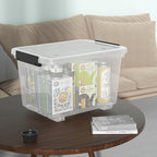30 Quart Plastic Clear Storage Bin - Image 4