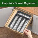 Silverware Organizer Utenisl Organizer Holder Kitchen Drawer Organizer Plastic - Image 2