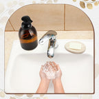 Uiifan 16 Pcs 17 oz Amber Foaming Soap Dispenser Refillable Foam Pump Bottle - Image 6