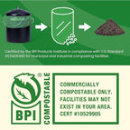 1.3 to 1.6 Gallon Compostable Trash Bags, Food Waste, Dispenser Packs Organic - Image 4