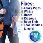 White Heavy Duty Silicone Tape, Self-Fusing Rubber Hose and Plumbing Water Pipe - Image 4