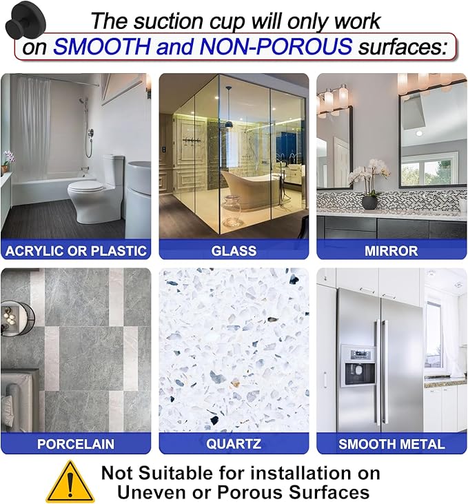 Suction Cup Hooks for Shower, Removable Towel Hooks for Bathroom Window Glass - Image 5