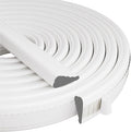 Wedge-Shape Window Weather Stripping Door Frame Seal Strip 2Pcs×196" White by KNEELISA