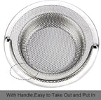 Kitchen Sink Strainer, 4.5" Diameter, Stainless Steel, Rust Free and Dishwasher - Image 5
