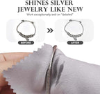 SEVENWELL 100pcs Jewelry Cleaning Cloth Gray Polishing Cloth - Image 3