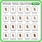 Furniture Markers Touch Up, 20 Colors Wood Filler Sticks, Wood Wax Crayons - Image 2