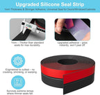Heavy-Duty 20 ft x 2 in Weather Stripping, Door Draft Stopper Silicone Seal - Image 3