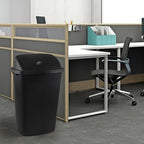 4-Pack 13 Gallon Plastic Swing Top Trash Can, Lidded Wastebasket Garbage Can - Image 6